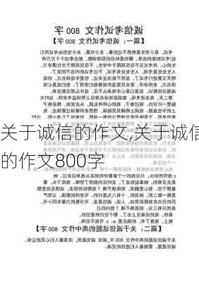 关于诚信的作文,关于诚信的作文800字-第2张图片-星梦范文网