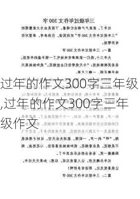 过年的作文300字三年级,过年的作文300字三年级作文-第3张图片-星梦范文网