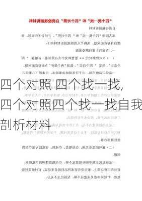 四个对照 四个找一找,四个对照四个找一找自我剖析材料-第3张图片-星梦范文网