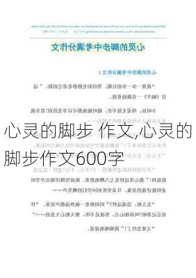 心灵的脚步 作文,心灵的脚步作文600字-第3张图片-星梦范文网