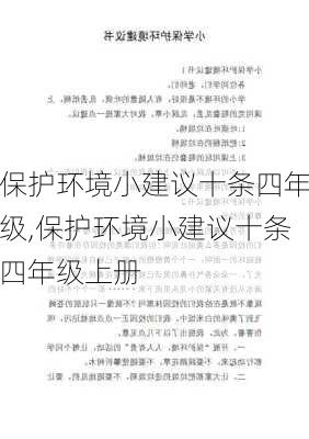 保护环境小建议十条四年级,保护环境小建议十条四年级上册-第2张图片-星梦范文网