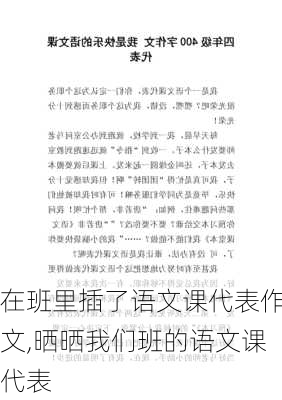 在班里插了语文课代表作文,晒晒我们班的语文课代表-第2张图片-星梦范文网