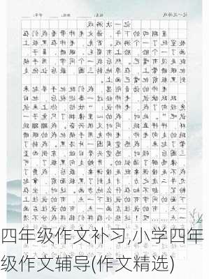 四年级作文补习,小学四年级作文辅导(作文精选)-第3张图片-星梦范文网