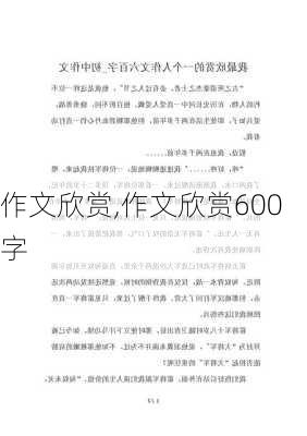 作文欣赏,作文欣赏600字-第3张图片-星梦范文网