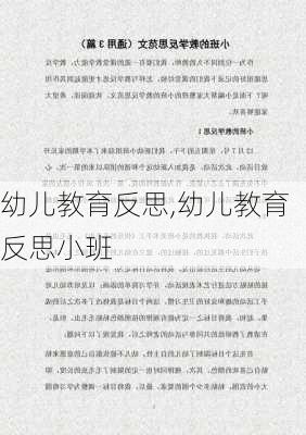 幼儿教育反思,幼儿教育反思小班-第2张图片-星梦范文网