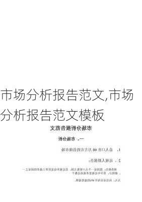 市场分析报告范文,市场分析报告范文模板-第1张图片-星梦范文网