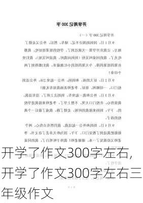 开学了作文300字左右,开学了作文300字左右三年级作文-第3张图片-星梦范文网