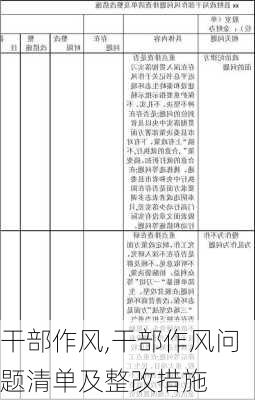 干部作风,干部作风问题清单及整改措施-第3张图片-星梦范文网