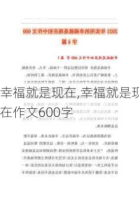 幸福就是现在,幸福就是现在作文600字-第2张图片-星梦范文网