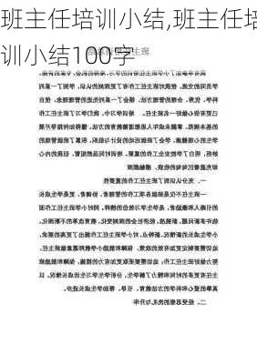 班主任培训小结,班主任培训小结100字-第2张图片-星梦范文网