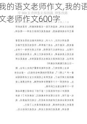 我的语文老师作文,我的语文老师作文600字-第2张图片-星梦范文网