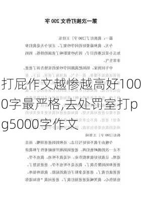 打屁作文越惨越高好1000字最严格,去处罚室打pg5000字作文-第3张图片-星梦范文网