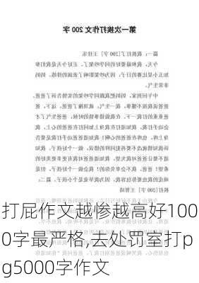 打屁作文越惨越高好1000字最严格,去处罚室打pg5000字作文-第3张图片-星梦范文网