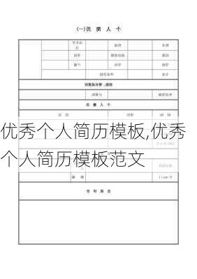 优秀个人简历模板,优秀个人简历模板范文-第2张图片-星梦范文网