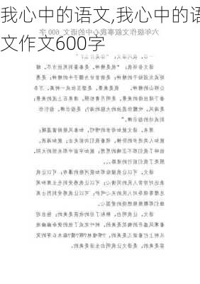 我心中的语文,我心中的语文作文600字-第1张图片-星梦范文网