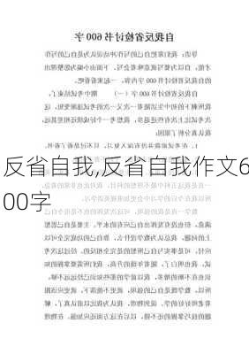 反省自我,反省自我作文600字-第2张图片-星梦范文网