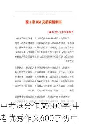 中考满分作文600字,中考优秀作文600字初中-第3张图片-星梦范文网