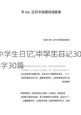 中学生日记,中学生日记300字30篇-第3张图片-星梦范文网