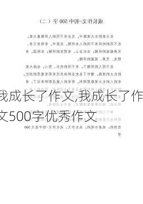 我成长了作文,我成长了作文500字优秀作文-第3张图片-星梦范文网