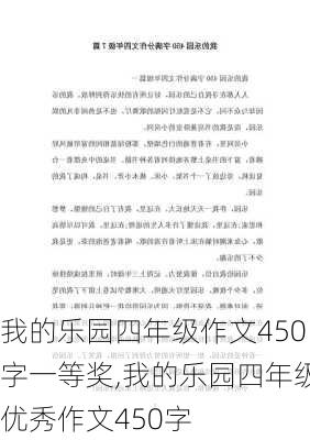 我的乐园四年级作文450字一等奖,我的乐园四年级优秀作文450字