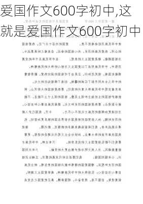 爱国作文600字初中,这就是爱国作文600字初中