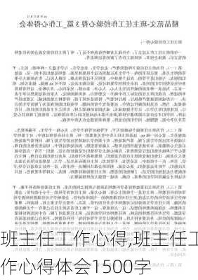 班主任工作心得,班主任工作心得体会1500字-第2张图片-星梦范文网