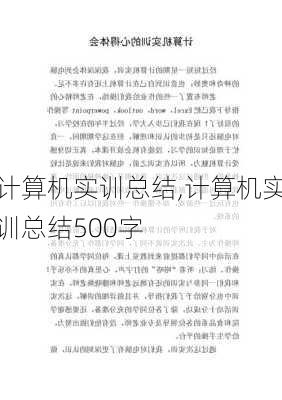 计算机实训总结,计算机实训总结500字-第2张图片-星梦范文网