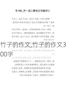 竹子的作文,竹子的作文300字-第3张图片-星梦范文网