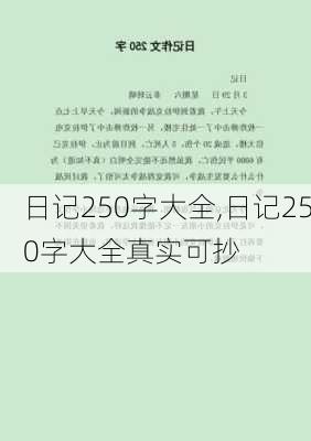 日记250字大全,日记250字大全真实可抄-第1张图片-星梦范文网