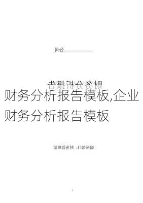 财务分析报告模板,企业财务分析报告模板-第3张图片-星梦范文网