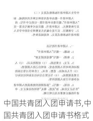 中国共青团入团申请书,中国共青团入团申请书格式-第3张图片-星梦范文网