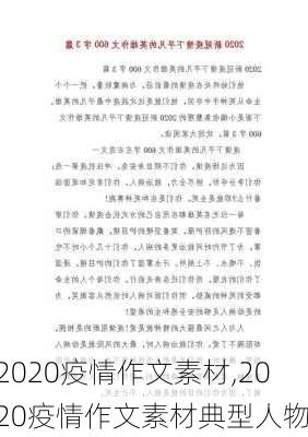 2020疫情作文素材,2020疫情作文素材典型人物-第3张图片-星梦范文网