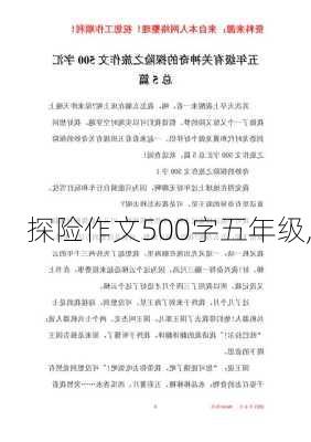 探险作文500字五年级,-第2张图片-星梦范文网