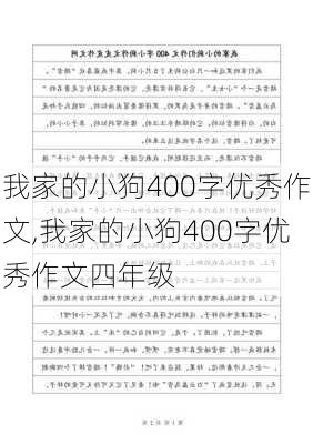 我家的小狗400字优秀作文,我家的小狗400字优秀作文四年级-第3张图片-星梦范文网