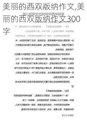 美丽的西双版纳作文,美丽的西双版纳作文300字