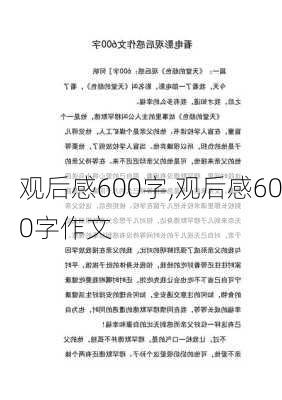 观后感600字,观后感600字作文-第3张图片-星梦范文网