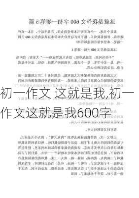 初一作文 这就是我,初一作文这就是我600字-第3张图片-星梦范文网