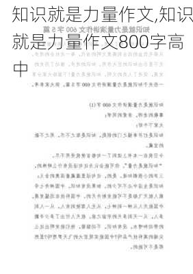 知识就是力量作文,知识就是力量作文800字高中-第2张图片-星梦范文网