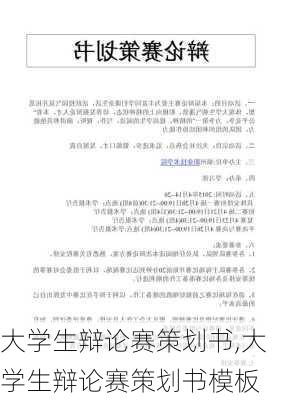 大学生辩论赛策划书,大学生辩论赛策划书模板-第3张图片-星梦范文网