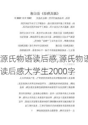 源氏物语读后感,源氏物语读后感大学生2000字