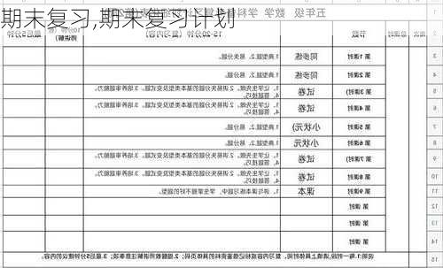 期末复习,期末复习计划-第2张图片-星梦范文网