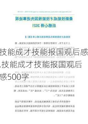 技能成才技能报国观后感,技能成才技能报国观后感500字