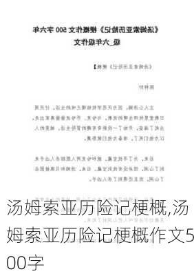 汤姆索亚历险记梗概,汤姆索亚历险记梗概作文500字