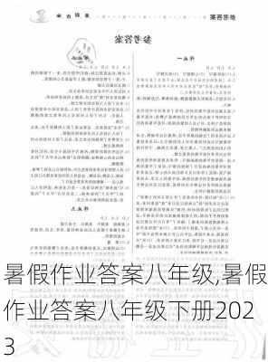 暑假作业答案八年级,暑假作业答案八年级下册2023-第2张图片-星梦范文网