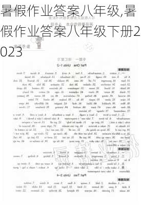 暑假作业答案八年级,暑假作业答案八年级下册2023-第3张图片-星梦范文网