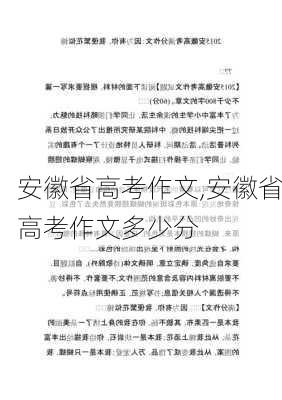 安徽省高考作文,安徽省高考作文多少分-第3张图片-星梦范文网