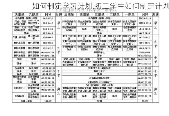 如何制定学习计划,初二学生如何制定计划-第2张图片-星梦范文网