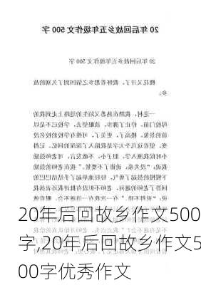 20年后回故乡作文500字,20年后回故乡作文500字优秀作文-第3张图片-星梦范文网