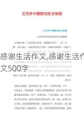 感谢生活作文,感谢生活作文500字-第2张图片-星梦范文网