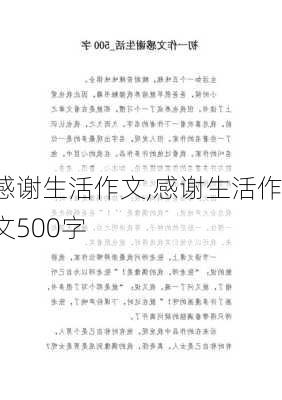 感谢生活作文,感谢生活作文500字